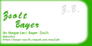 zsolt bayer business card